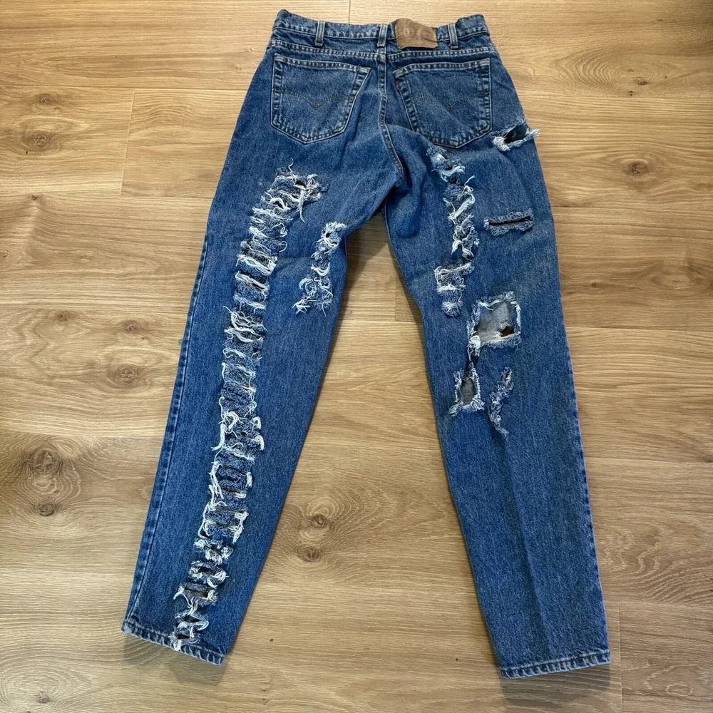 Levi's 550‎ Jeans Mens 30x32 Blue Distressed Straight Leg Made in USA Vintage